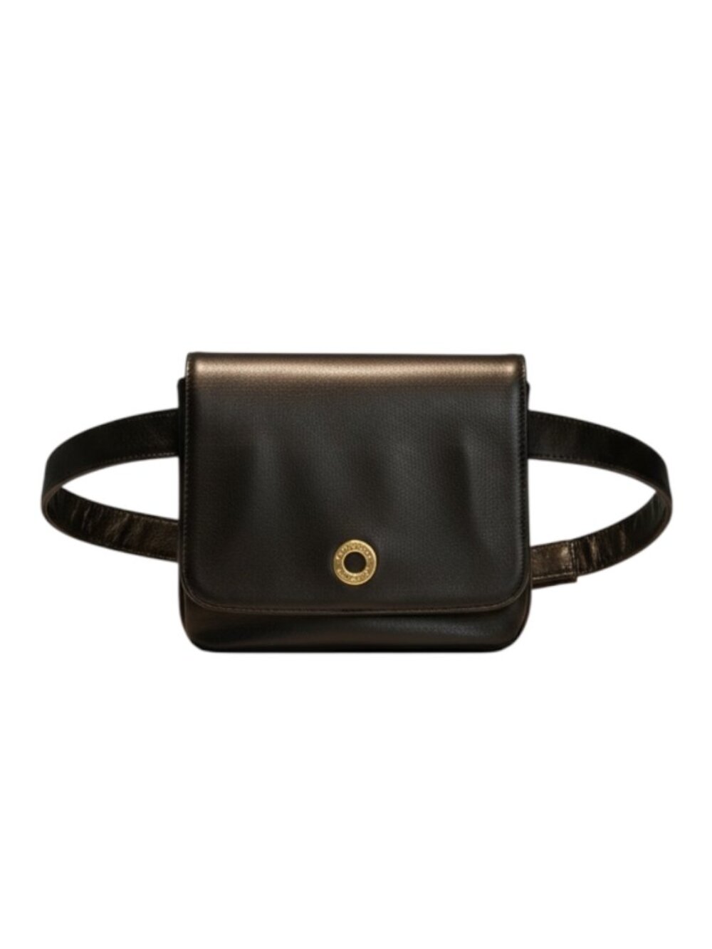 Perlina New York Belt Bag Fanny Pack Leather Black